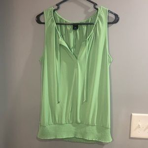 Green Ann Taylor Sleeveless Shirt